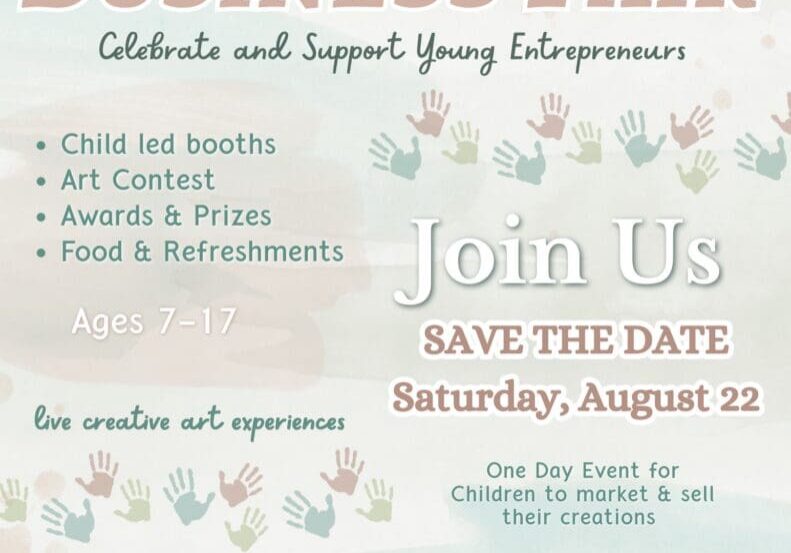 ArtsyKid Business Fair event poster.